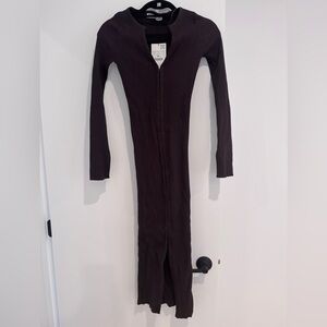 ZARA knit long sleeve midi dress